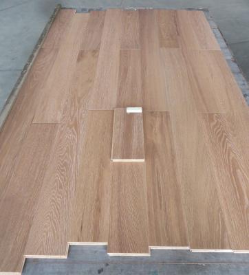 China Russian Oak Multi ply engineered hardwood flooring-smoked, white washed finishing for sale
