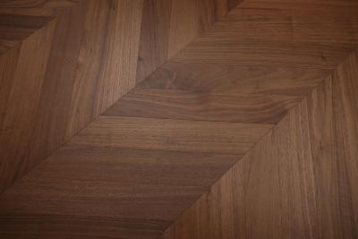 China Amazing American Walnut Chevron Parquet Wood Flooring, quality chevron flooring for sale