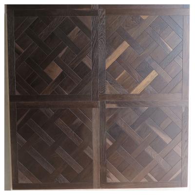 China Dark Stained Oak Engineered Versailles Panel Flooring For Villa, big house for sale