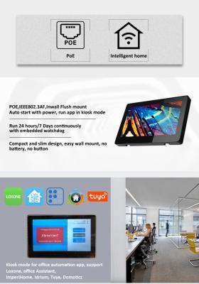 China OEM Embedded Wall Ethernet Power Industrial 7 Inch Android Touch Panel With Wifi Rj45 Port for sale