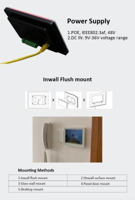 China OEM 7 Inch Android Flush Wall Mount POE Touch Tablet Support RJ45 POE DC In Power for sale