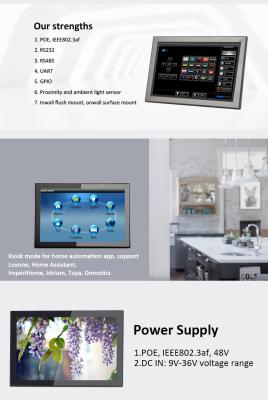 China 10 Inch Industrial POE Touch Display Embedded Wall Mount LED Light Indicator Kiosk With LAN Port for sale