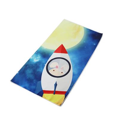 China 2022 kids spaceship beach towels hawaii beach towel microfiber printed beach towel for sale
