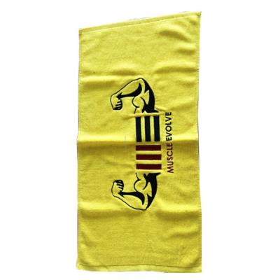 China Custom Strong Water Absorption Embroidered Sublimated Gym Towels Custom Logo 100% Cotton Sport Towel for sale