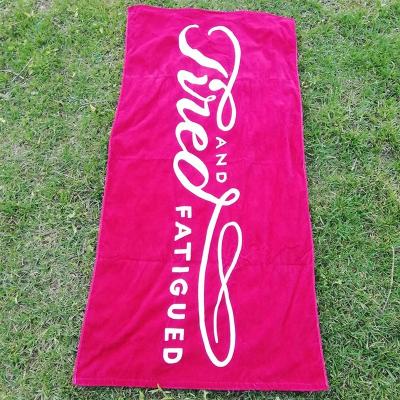 China Wholesales export factory price custom 100% cotton digital printing beach towel with logo for sale