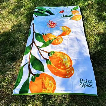China Wholesale custom 100% cotton selling colourful the tulip flower design reactive printed well absorption soft beach towel for sale