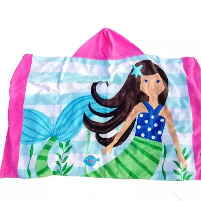 Chine High quality children's waterproof poncho rain towel surf poncho raincoat poncho surf towel for kids à vendre