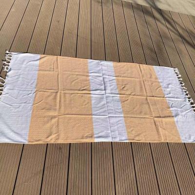 Chine serviettes de plage turques de coton de coutume douce en gros de tissu à vendre
