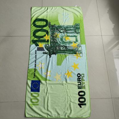 China extra large sand free personalized quality light weight beach towel custom  money beach towel for sale