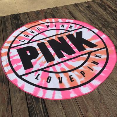 China Hot selling fashion circle 200gsm round beach towel accept custom for sale