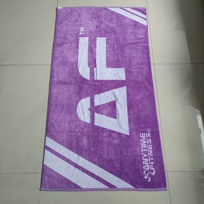 China Personalised custom 100% cotton jacquard beach towel with logo for sale