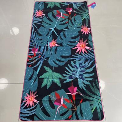 China Double side printed Microfibre Beach Towel Extra Large - 180x90cm Sand Free Lightweight & Quick Dry with Travel Bag for sale