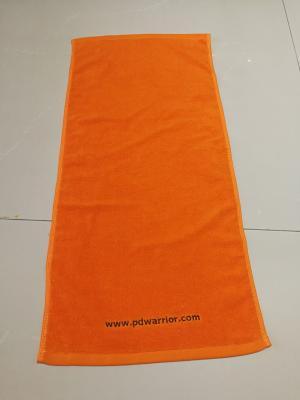 China Wholesale super cheap 100% cotton custom fabric plain color embroidery logo beach towel for sale