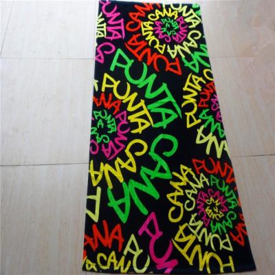 China Wholesale Custom 100% cotton Oversized Monogrammed Cheap Large Personalized Cotton Beach Towel for sale