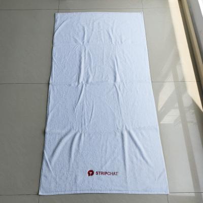 China Customized embroidery bath towels 100% cotton 500gsm luxury white hotel towel for sale