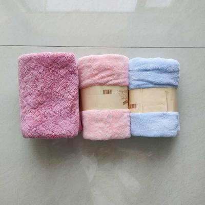 China Wholesale soft 70*140cm microfiber towel gift  coral fleece bath towel for sale