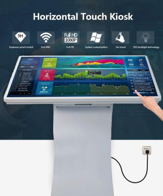 China 32 43 55 Inch LCD HD Display Floor Stand Kiosk Android Interactive Tablet for sale