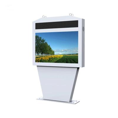 China 2000 Nits IP65 Horizontal Outdoor LCD Digital Signage Touchscreen Kiosk 55 Inch For Hospital for sale