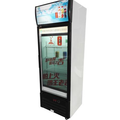 China Commercial Lg Transparent Lcd Screen Refrigerator With Freezer Single Media Player for sale