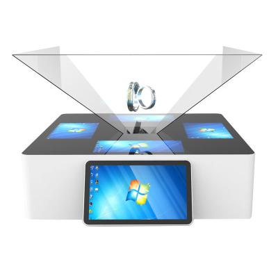 Chine kiosque interactif de bijoux de pyramide de contact d'affichage olographe de 180° 270° 360° 3D pour le mail à vendre