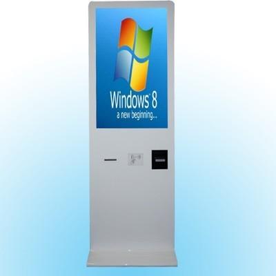 China Ticket Vending Self Service Kiosk With Barcode Scanner / Tempered Glass for sale