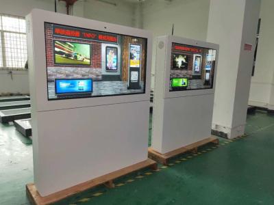 China Standing Alone Outdoor Advertising Lcd Screens Kiosk 65 Inch Media Player For Bus Station for sale