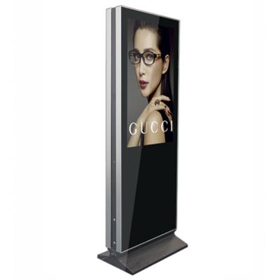 China Indoor Lcd Advertising Digital Signage Kiosk 43 Inch Ultra Slim Double Sided Display for sale