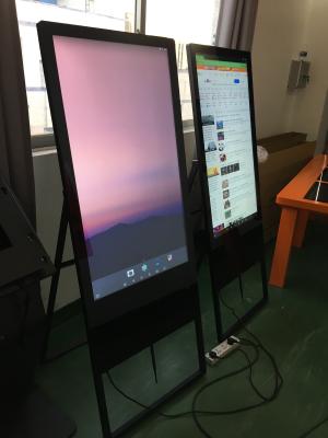 China Portable Digital Signage Kiosk , Foldable Digital Lcd Poster Display 43 Inch 50/60 HZ TOUCH SCREEN KIOSK for sale