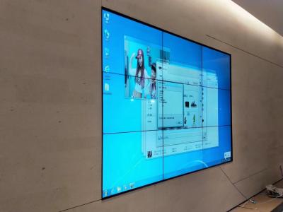 중국 이음새가 없는 좁은 날의 사면 LCD 영상 벽 HD 4K 해결책 전시 상점 우편물을 위한 55 인치 판매용
