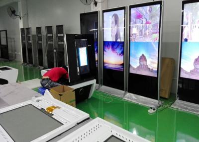 중국 LCD 디지털 신호  바닥 스탠드 안드로이드 7.1 뼈 43 인치  와이파이  광고 FCC 판매용