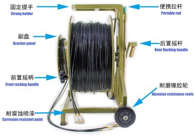 China Military / Feild Operation Fibre Optic Cable Drum Metal Reel With Braces for sale
