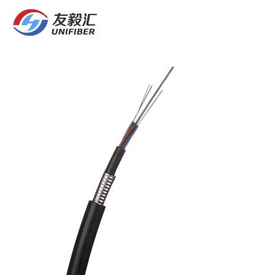China 12 24 Core Duct Direct Burial Armoured Optical Cable GYFTY53 for sale