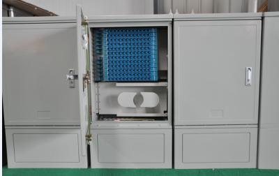 China 144 Core Fiber Optic Network Telecommunication Cabinet, Outdoor Waterproof Optical Cross Connect Cabinet IP65 for sale