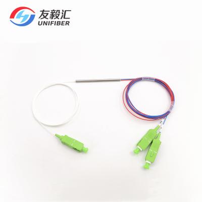 China 0.9mm SC APC Fiber Fused Biconical Taper Coupler For CATV for sale
