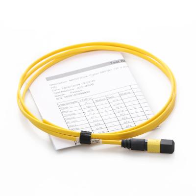 China 12 modo amarelo de cabo de remendo da fita lisa MPO MTP do núcleo único à venda