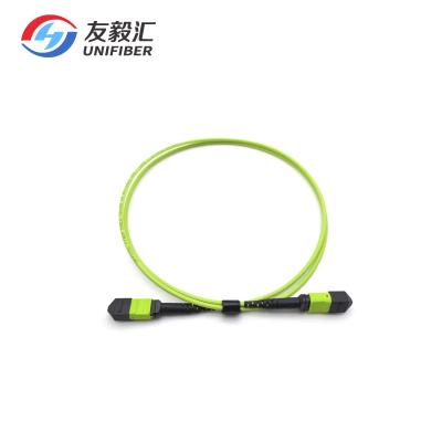 China 12 Core Multimode OM5 MPO(Female) to MPO(Female) Trunk Cable Patch Cord Type B for sale
