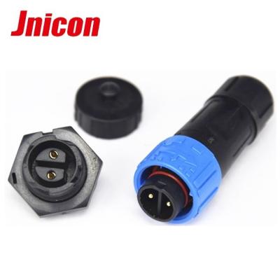 China Dust Cap Industrial Power Cable Connectors 2 Pin IP67 Electrical Panel Mount for sale