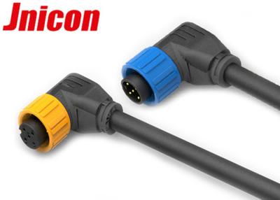 China Right Angle Waterproof Male Female Connector , 5 Pin Waterproof Battery Connector for sale
