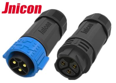 China Cable To Cable Waterproof Male Female Connector M25 3 Pin Push locking for sale