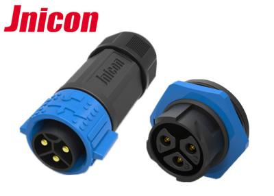China Jnicon PA66 Plastic Waterproof LED Connectors , 3 Conductor Waterproof Connectors for sale