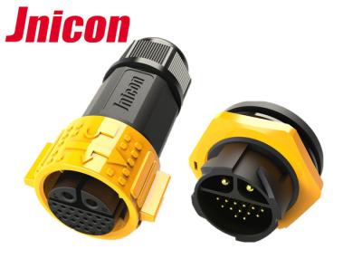 China Power Data Combined Waterproof LED Connectors , 20 Pin Circular Ethernet Connector for sale