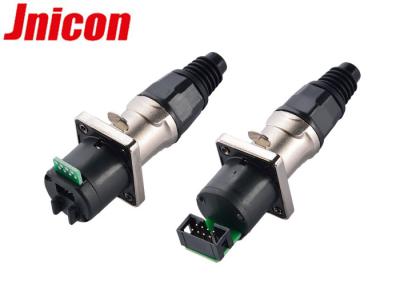 China Wasserdichtes Verbindungsstück 8 Pin RJ45, Verbindungsstück-Gebrauch des Ethernet-IP65 mit Powercon zu verkaufen