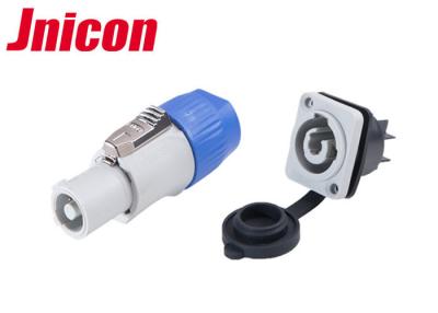 China 3 Pole Waterproof LED Connectors , Gold - Plated 20A PowerCon Connector for sale