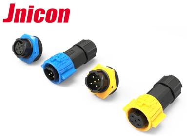 China IP67 Outdoor Waterproof Connectors Socket Blue / Yellow For Distribution Box for sale