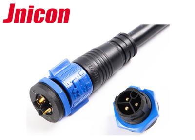 Chine Connecteur imperméable de bâti de panneau d'anneau bleu, Pin du connecteur M19 3 de bâti du panneau IP67 à vendre
