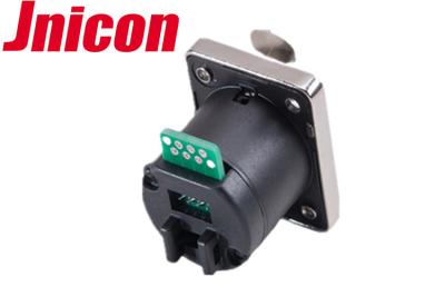 China Waterproof Cat5e Cat6 RJ45 Female Connector Panel Mount For Signal Transmission for sale