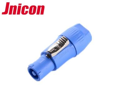 China Blue 3 Pin IP65 LED Connector Plug Socket 20A IP65 High Safety Easy Assemble for sale