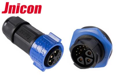 China Prenda impermeable multi de los conectores pin de Jnicon, conector impermeable del Pin del poder/de la señal 12 en venta