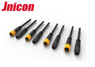 China conector de la prenda impermeable de 10A 300V IP67 negro y amarillo moldeado con el cable al aire libre en venta