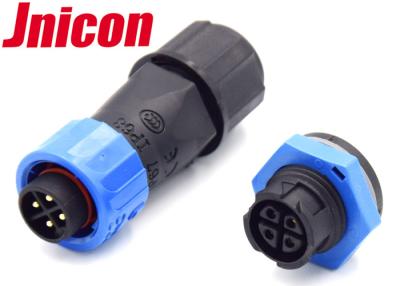 China Male Gender Panel Mount Power Connector , 4 Pin Female Waterproof Power Cable Connectors for sale